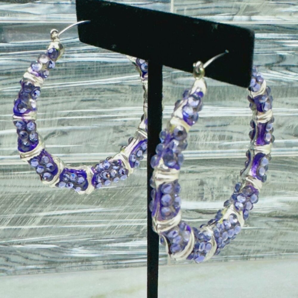 Tanzanite sterling silver earrings